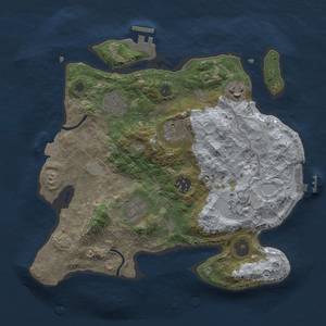 Thumbnail Rust Map: Procedural Map, Size: 3000, Seed: 26135, 14 Monuments