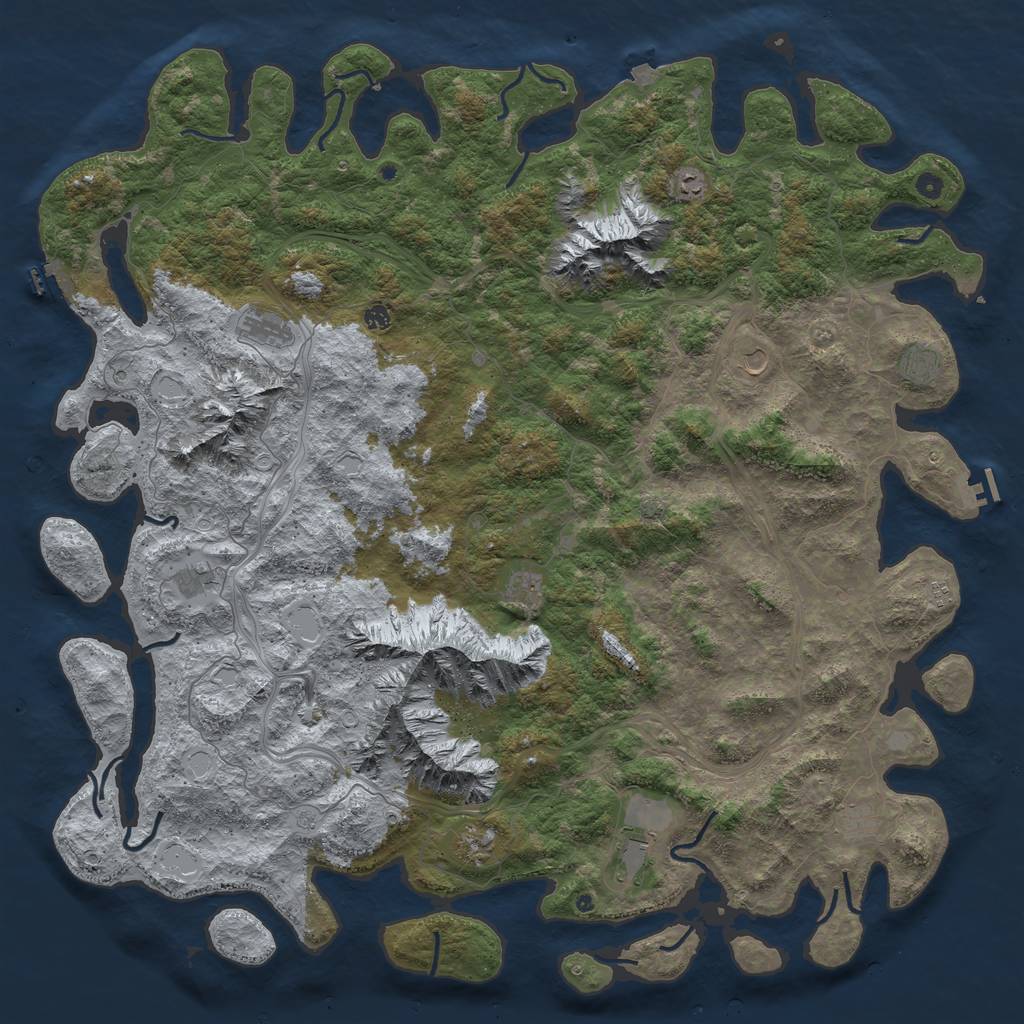 Rust Map: Procedural Map, Size: 6000, Seed: 20240729, 19 Monuments