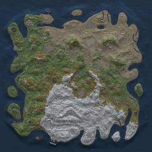 Thumbnail Rust Map: Procedural Map, Size: 4882, Seed: 134800370, 19 Monuments