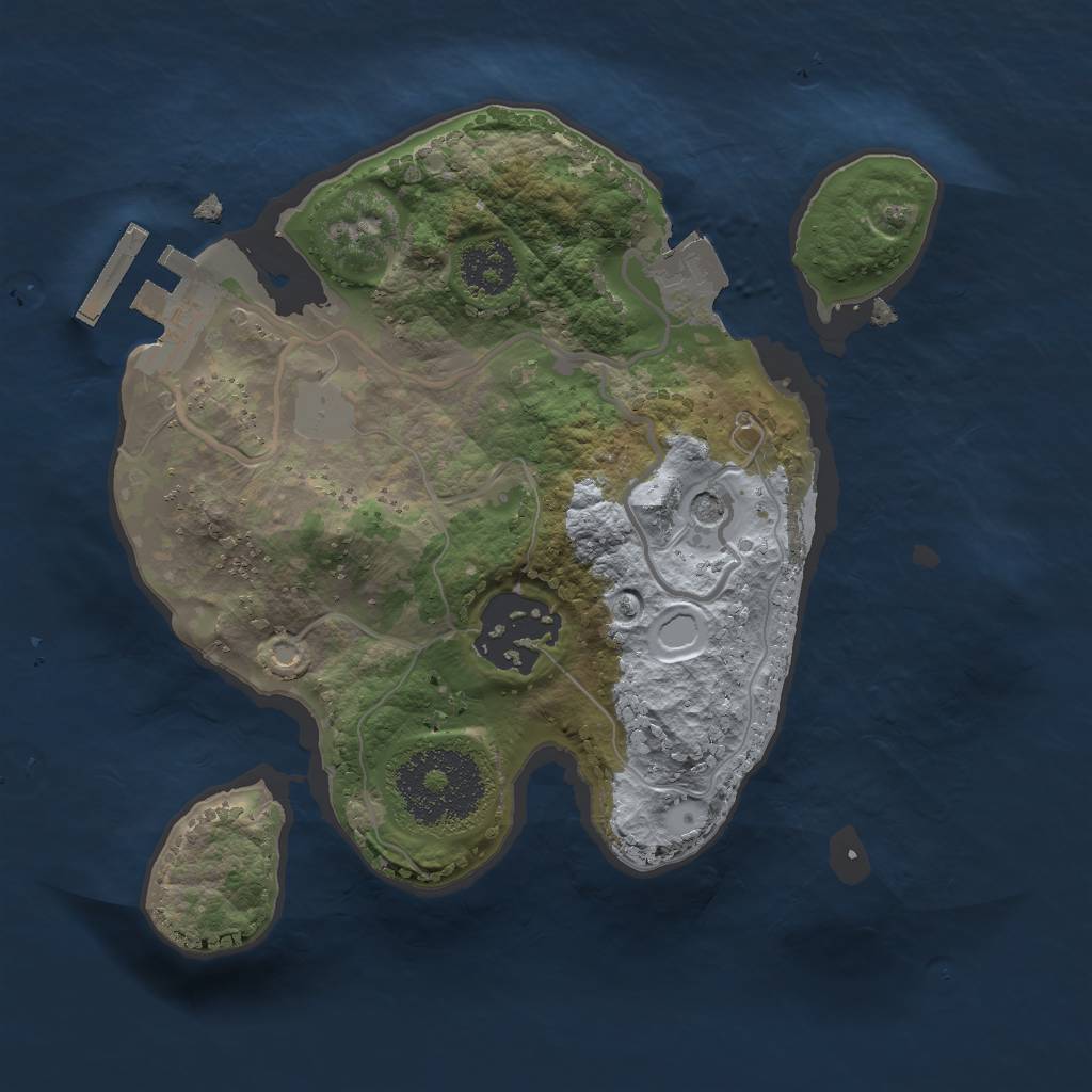 Rust Map: Procedural Map, Size: 2000, Seed: 153660, 6 Monuments