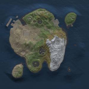 Thumbnail Rust Map: Procedural Map, Size: 2000, Seed: 153660, 6 Monuments