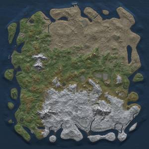 Thumbnail Rust Map: Procedural Map, Size: 6000, Seed: 58006953, 19 Monuments