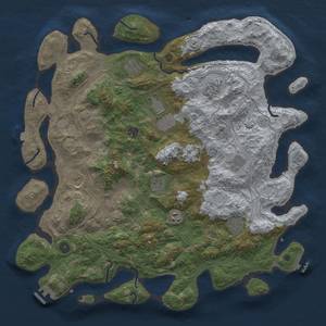 Thumbnail Rust Map: Procedural Map, Size: 4500, Seed: 23936288, 18 Monuments