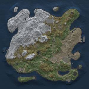 Thumbnail Rust Map: Procedural Map, Size: 3500, Seed: 300806094, 16 Monuments