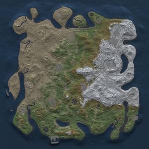 Thumbnail Rust Map: Procedural Map, Size: 4250, Seed: 733811778, 19 Monuments