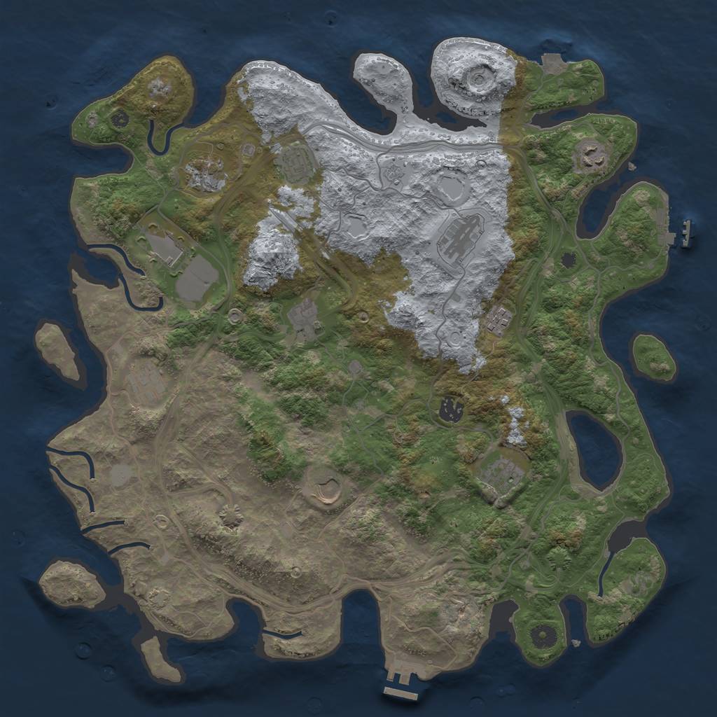 Rust Map: Procedural Map, Size: 4250, Seed: 1763686562, 19 Monuments