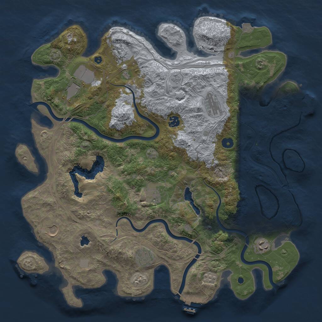 Rust Map: Procedural Map, Size: 4250, Seed: 1763686562, 15 Monuments
