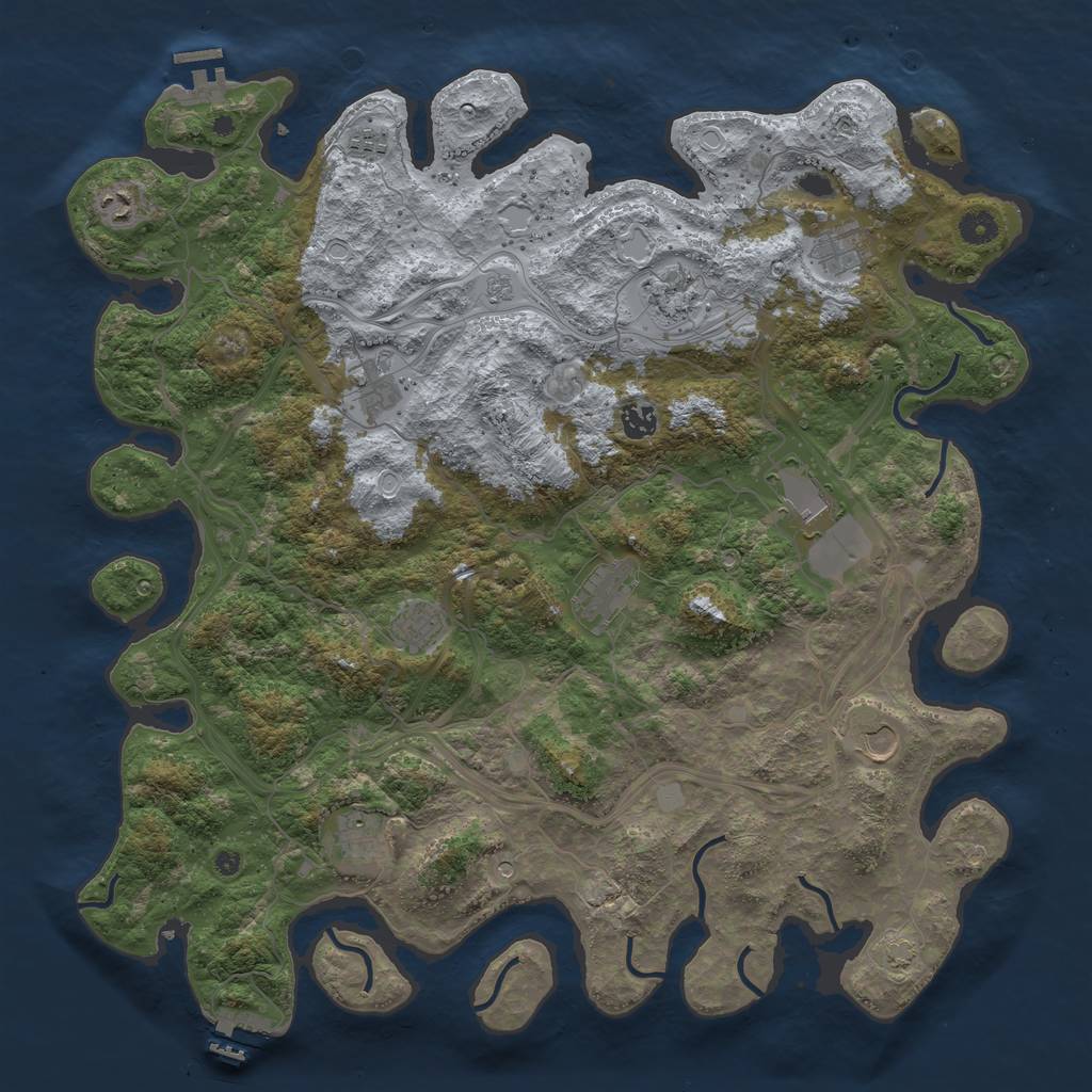 Rust Map: Procedural Map, Size: 4500, Seed: 1598957147, 19 Monuments