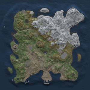 Thumbnail Rust Map: Procedural Map, Size: 3500, Seed: 258457, 17 Monuments