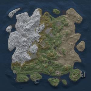 Thumbnail Rust Map: Procedural Map, Size: 4000, Seed: 1487665967, 19 Monuments