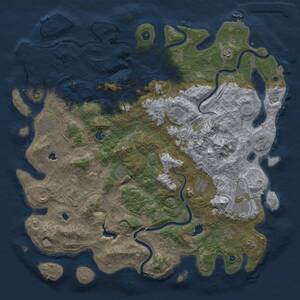 Thumbnail Rust Map: Procedural Map, Size: 5000, Seed: 1873593386, 16 Monuments
