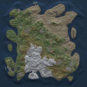 Thumbnail Rust Map: Procedural Map, Size: 4000, Seed: 431859230, 19 Monuments