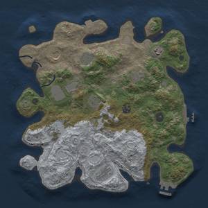 Thumbnail Rust Map: Procedural Map, Size: 3500, Seed: 878859377, 18 Monuments