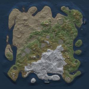 Thumbnail Rust Map: Procedural Map, Size: 4000, Seed: 1653664594, 19 Monuments