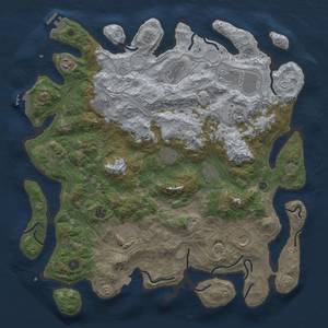 Thumbnail Rust Map: Procedural Map, Size: 4500, Seed: 794008610, 19 Monuments