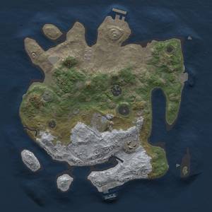 Thumbnail Rust Map: Procedural Map, Size: 3000, Seed: 99829399, 12 Monuments