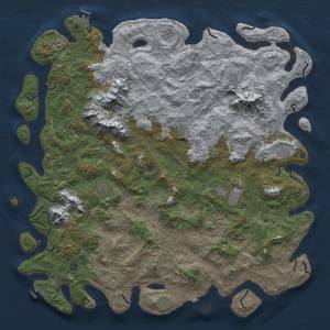 Thumbnail Rust Map: Procedural Map, Size: 6000, Seed: 12451, 19 Monuments