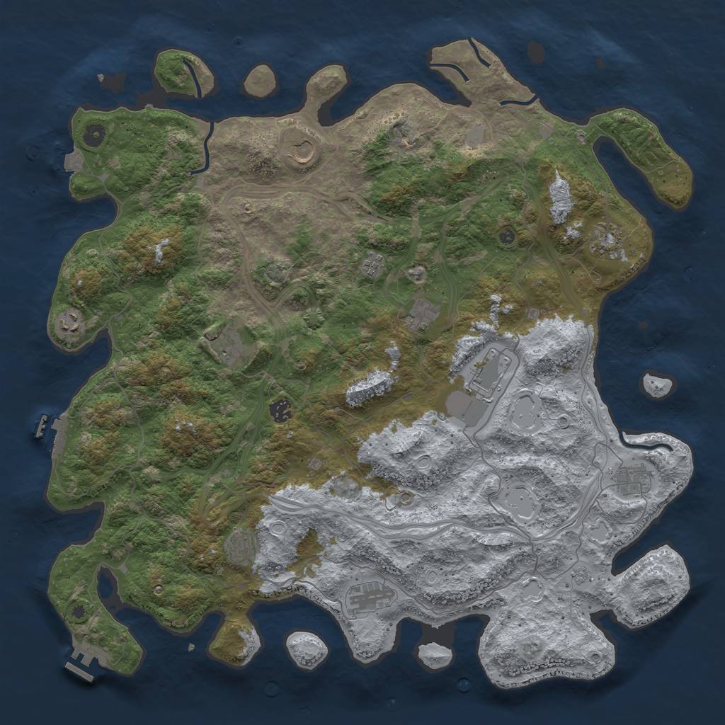 Rust Map: Procedural Map, Size: 4800, Seed: 2750, 19 Monuments