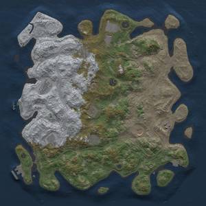 Thumbnail Rust Map: Procedural Map, Size: 4250, Seed: 710281554, 19 Monuments