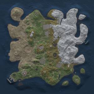 Thumbnail Rust Map: Procedural Map, Size: 3550, Seed: 1634116483, 16 Monuments