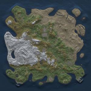 Thumbnail Rust Map: Procedural Map, Size: 4500, Seed: 2118029097, 19 Monuments