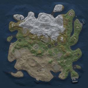 Thumbnail Rust Map: Procedural Map, Size: 3600, Seed: 10108, 17 Monuments