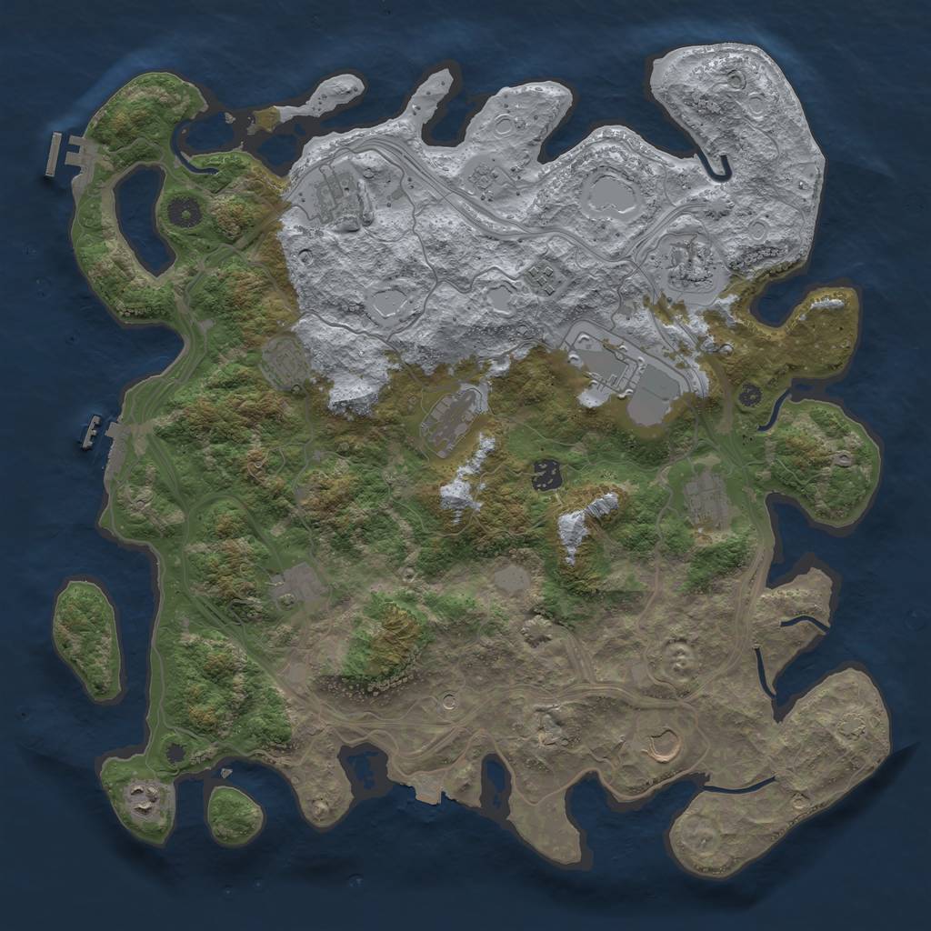 Rust Map: Procedural Map, Size: 4250, Seed: 226320591, 19 Monuments