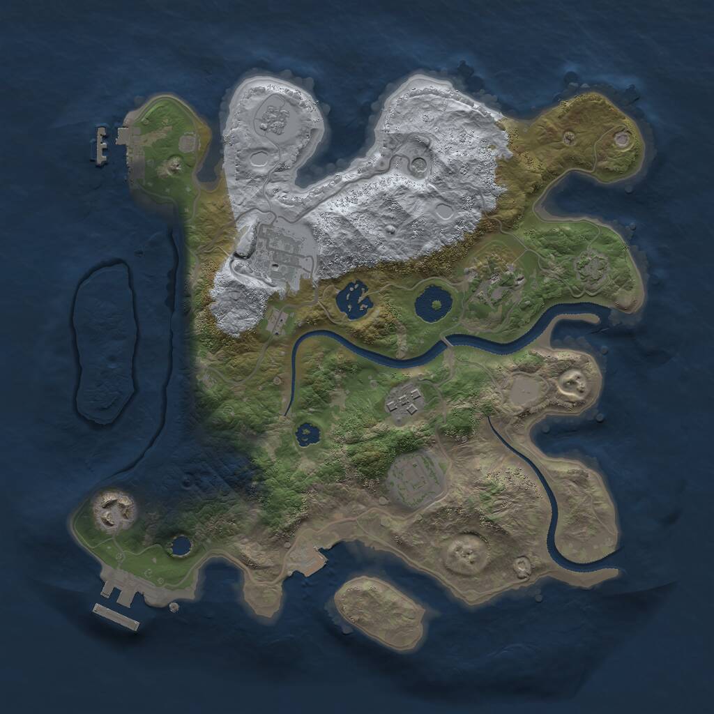 Rust Map: Procedural Map, Size: 3000, Seed: 75412938, 12 Monuments