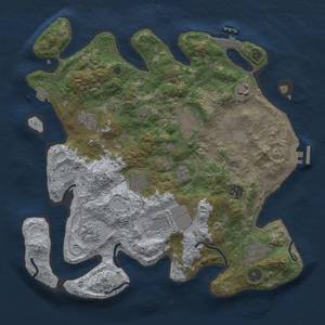 Thumbnail Rust Map: Procedural Map, Size: 3600, Seed: 1022046930, 17 Monuments