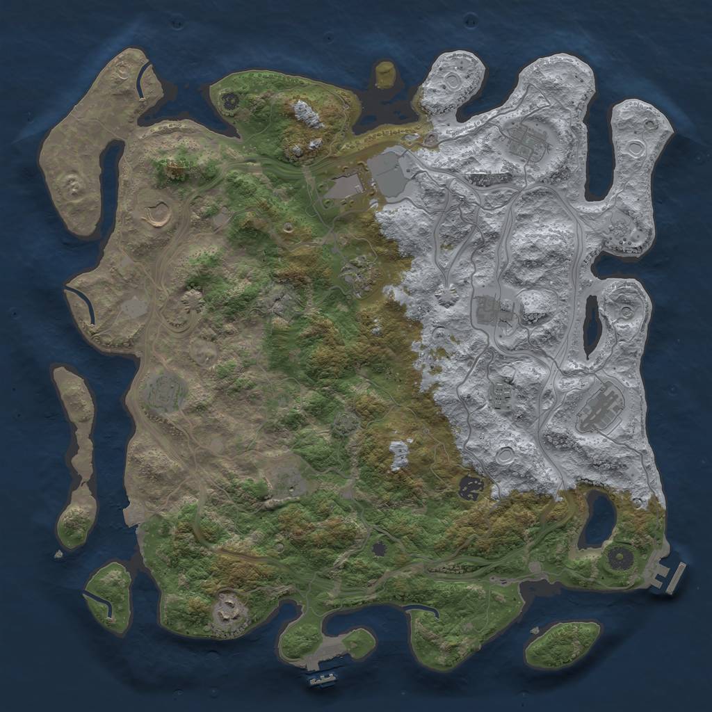 Rust Map: Procedural Map, Size: 4250, Seed: 1664808227, 19 Monuments