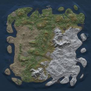 Thumbnail Rust Map: Procedural Map, Size: 5000, Seed: 631973180, 19 Monuments