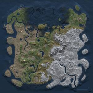 Thumbnail Rust Map: Procedural Map, Size: 5000, Seed: 631973180, 15 Monuments