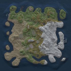 Thumbnail Rust Map: Procedural Map, Size: 4000, Seed: 926373592, 17 Monuments