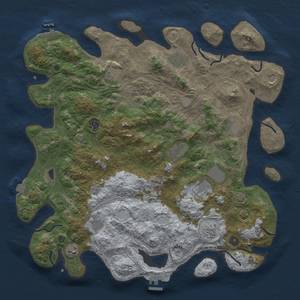 Thumbnail Rust Map: Procedural Map, Size: 4500, Seed: 282382554, 19 Monuments