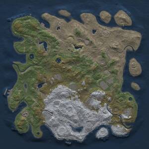 Thumbnail Rust Map: Procedural Map, Size: 4500, Seed: 282382554, 16 Monuments
