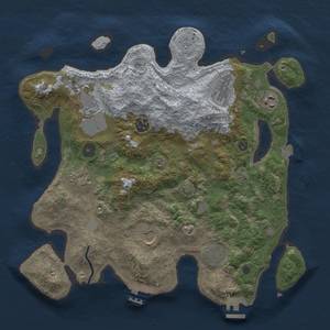 Thumbnail Rust Map: Procedural Map, Size: 3500, Seed: 688678409, 16 Monuments