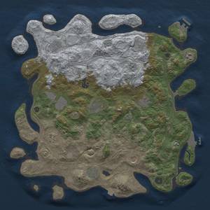 Thumbnail Rust Map: Procedural Map, Size: 4300, Seed: 1069, 19 Monuments