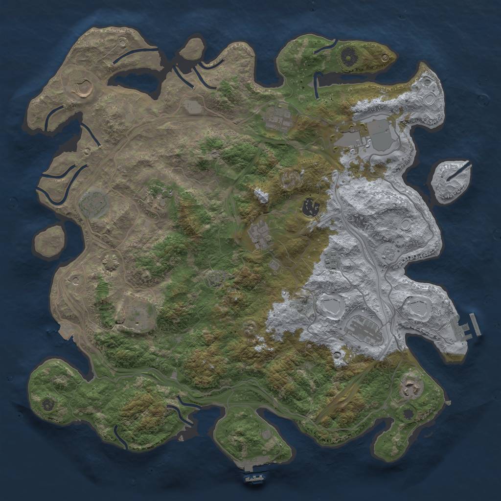 Rust Map: Procedural Map, Size: 4250, Seed: 1638230670, 19 Monuments