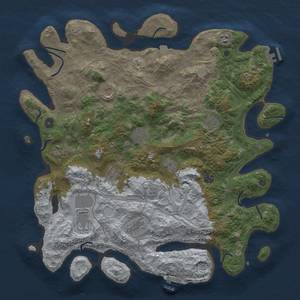 Thumbnail Rust Map: Procedural Map, Size: 4500, Seed: 91837462, 19 Monuments