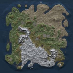 Thumbnail Rust Map: Procedural Map, Size: 5000, Seed: 77722113, 19 Monuments