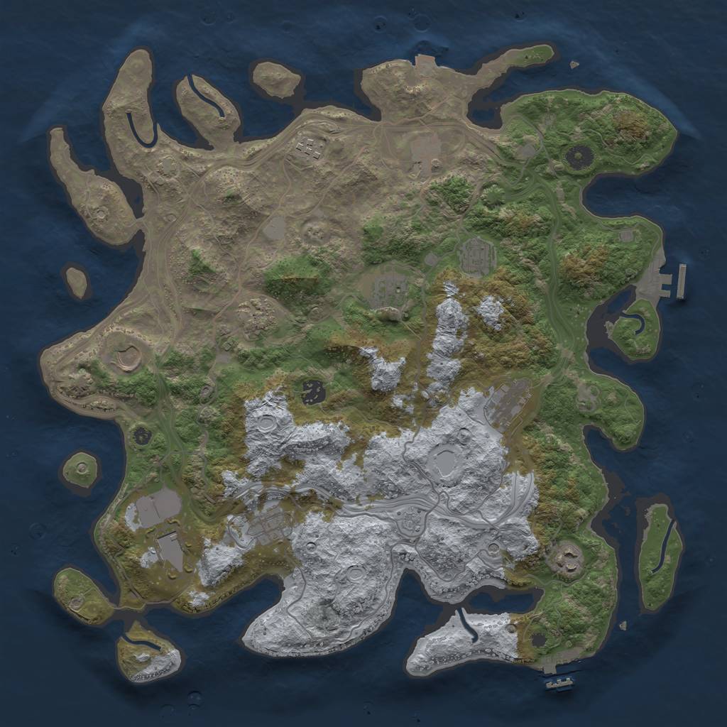 Rust Map: Procedural Map, Size: 4250, Seed: 1534269561, 19 Monuments