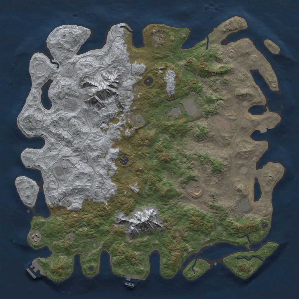 Rust Map: Procedural Map, Size: 5000, Seed: 81060806, 19 Monuments