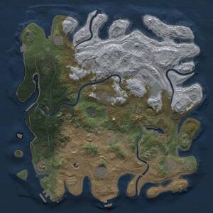 Thumbnail Rust Map: Procedural Map, Size: 4250, Seed: 422462333, 19 Monuments
