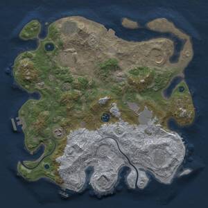 Thumbnail Rust Map: Procedural Map, Size: 3500, Seed: 1769942227, 14 Monuments