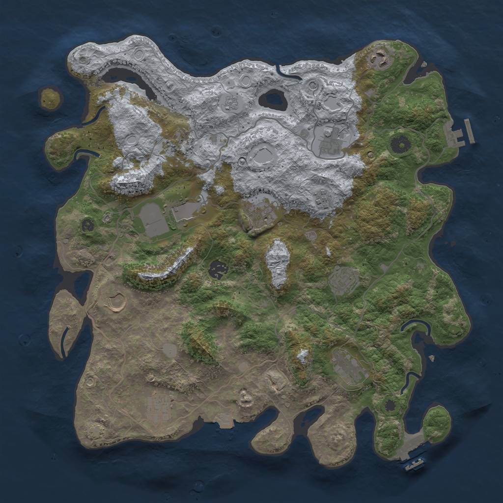 Rust Map: Procedural Map, Size: 4000, Seed: 568711241, 19 Monuments
