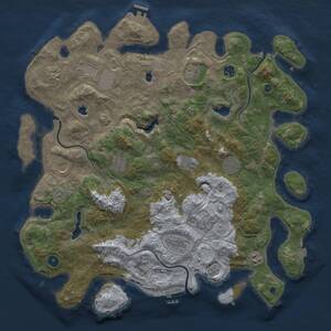 Thumbnail Rust Map: Procedural Map, Size: 4500, Seed: 361119214, 17 Monuments