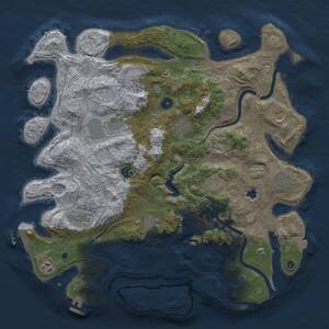 Thumbnail Rust Map: Procedural Map, Size: 4250, Seed: 1436475964, 17 Monuments