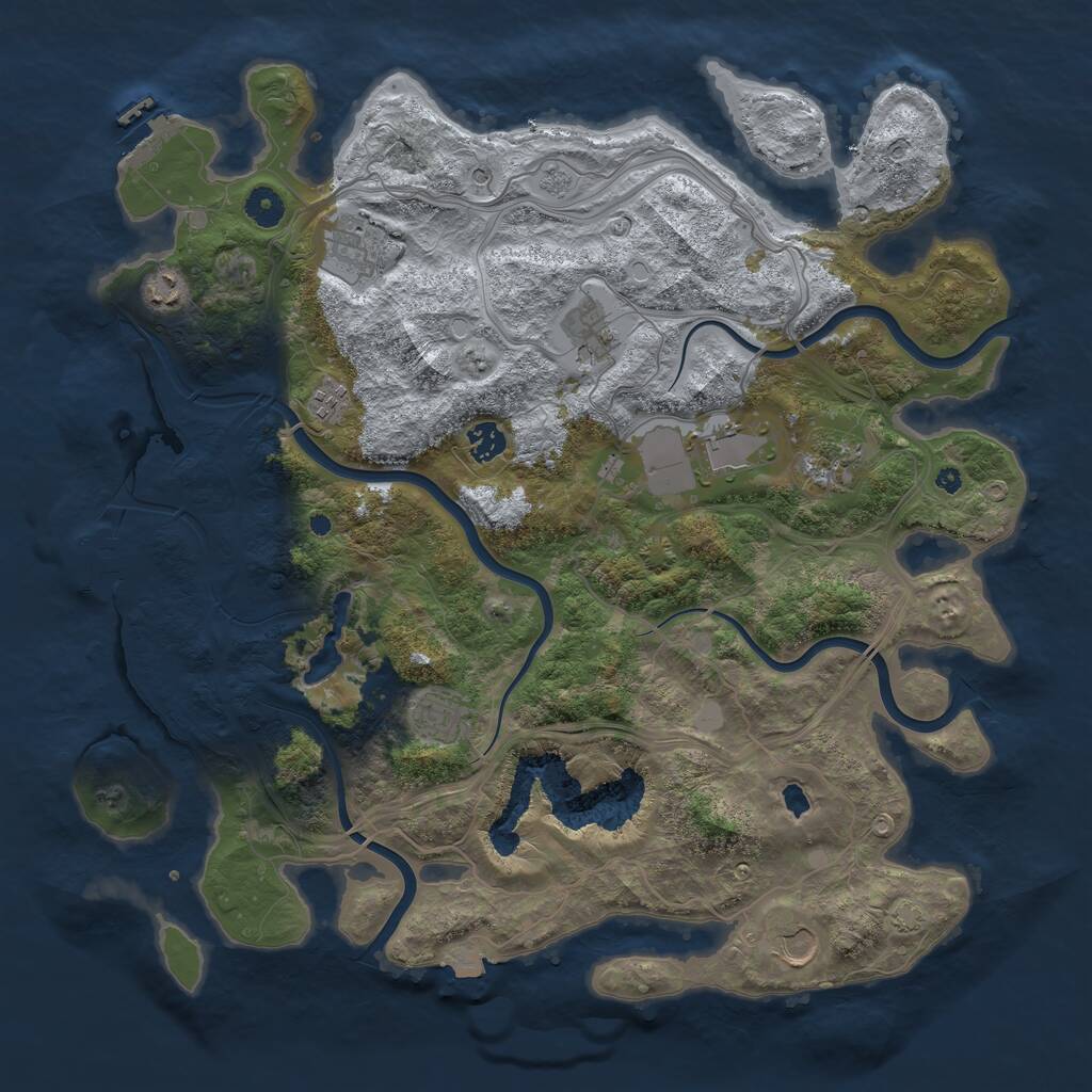 Rust Map: Procedural Map, Size: 4250, Seed: 1655638423, 15 Monuments