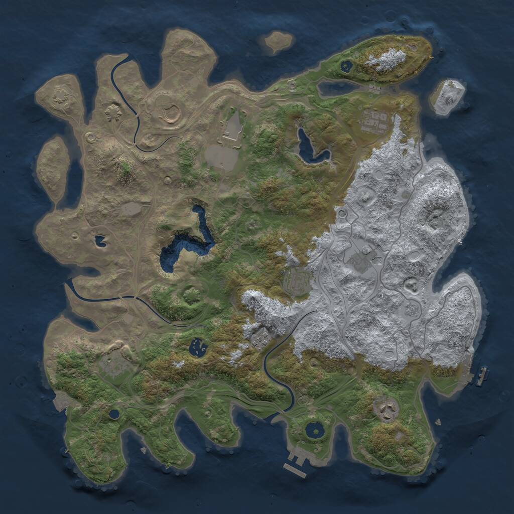 Rust Map: Procedural Map, Size: 4250, Seed: 5844697, 15 Monuments