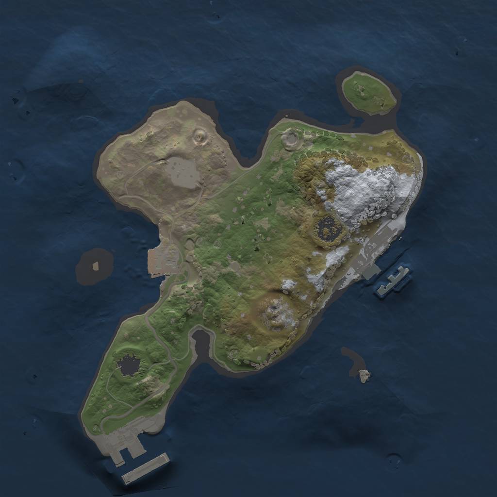 Rust Map: Procedural Map, Size: 2000, Seed: 848810902, 5 Monuments